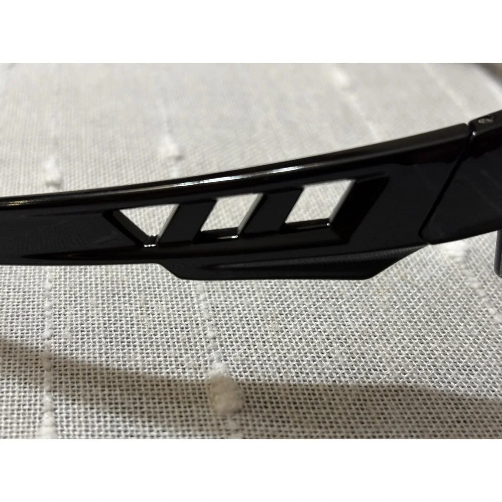 FILA SF215 C1 Black Plastic Wrap Around Athletic Sport Polarized Sunglasses